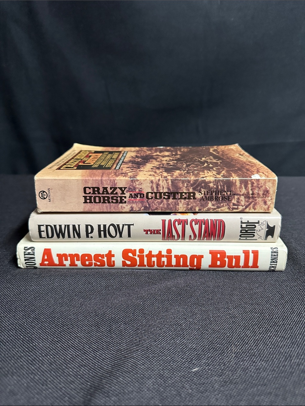 Crazy Horse Sitting Bull 3 book lot Hoyt Jones 1st Editions Little Bighorn